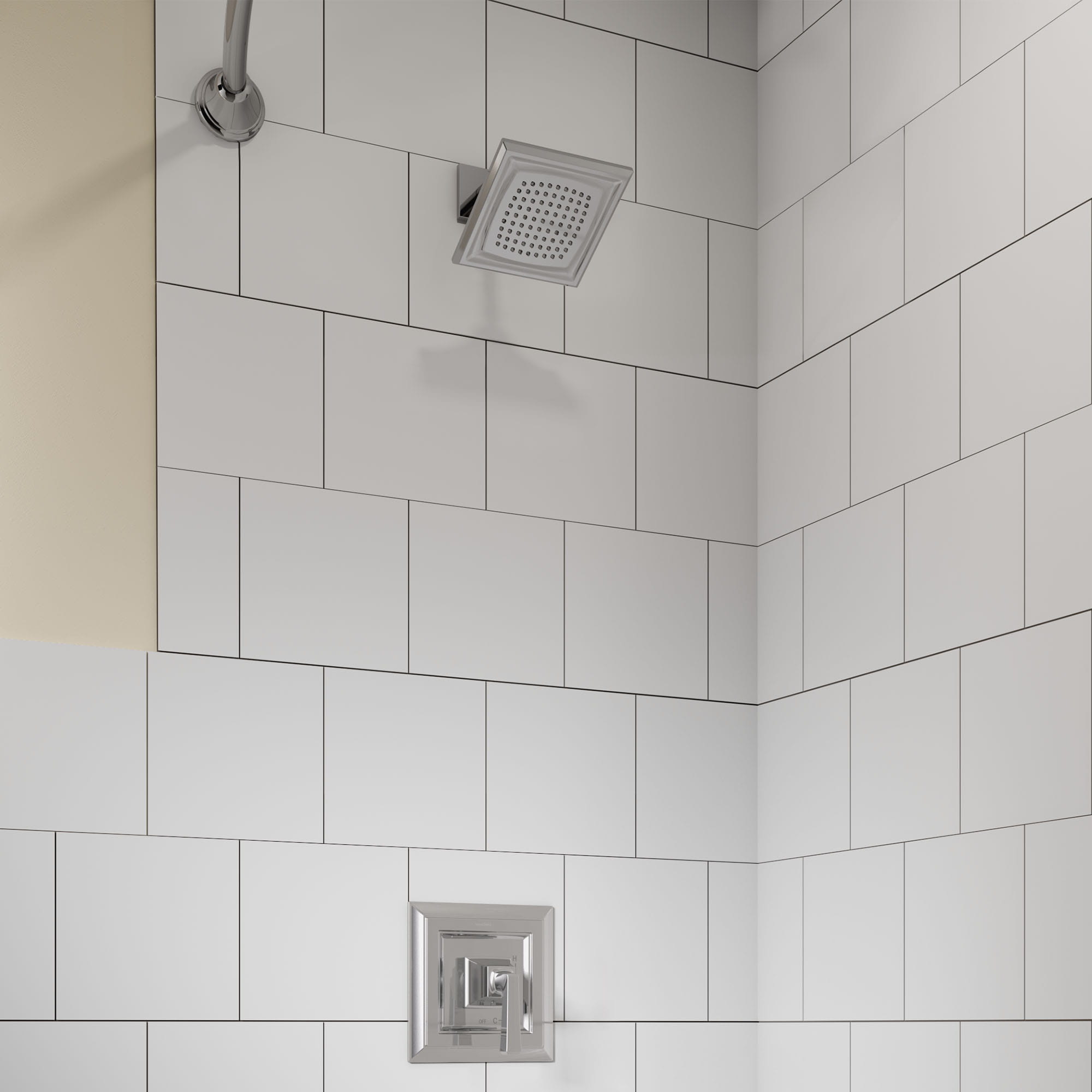 Town Square® S 2.5 gpm/9.5 L/min Shower Trim Kit With Single Function Showerhead, Double Ceramic Pressure Balance Cartridge With Lever Handle